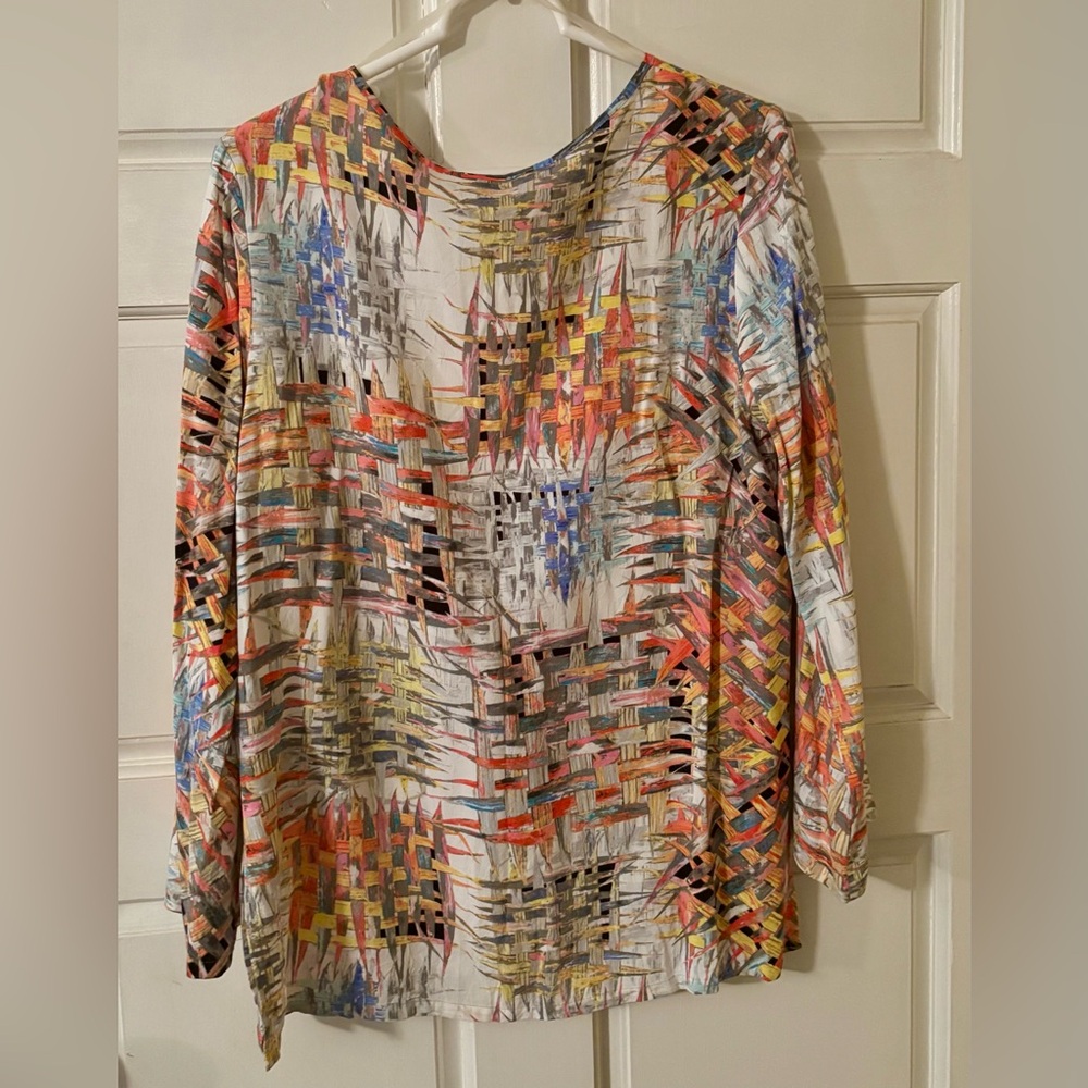 Jams World Multicolor Abstract Long Sleeve Top - Picture 5 of 5